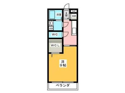 ZERO GRAVITY(1K/1階)の間取り写真