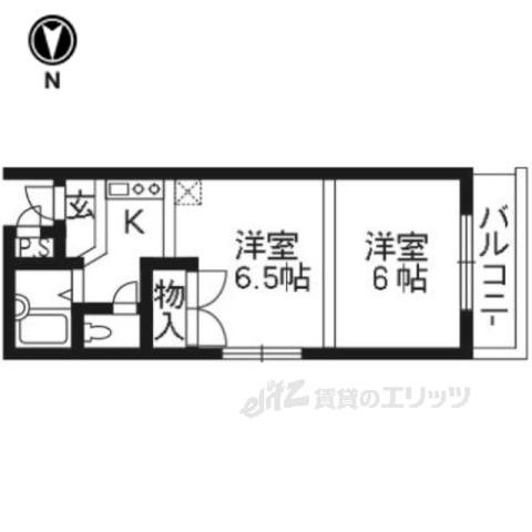 ティファニーハイツ(2K/3階)の間取り写真