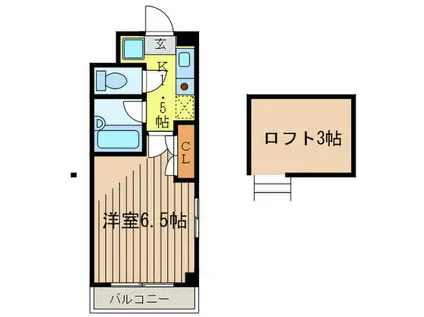 ハーモニー(1K/5階)の間取り写真
