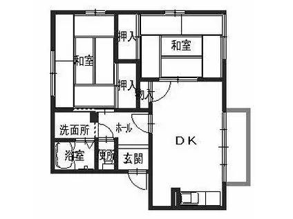 フレグランス方II(2LDK/2階)の間取り写真