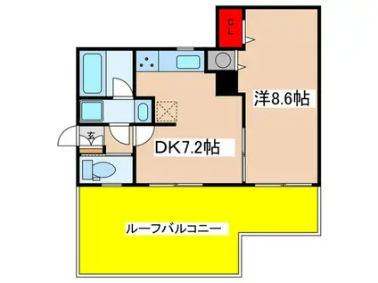 フローラルガーデン向ヶ丘遊園(1DK/5階)の間取り写真