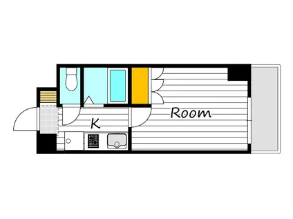 ジュネス鹿田(1K/5階)の間取り写真