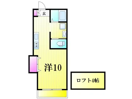 ラ・フェリーチェ(ワンルーム/2階)の間取り写真