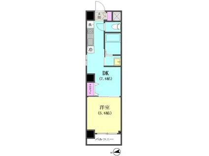 ヴェルフォーレ大森(1DK/8階)の間取り写真