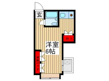 ルミエール(ワンルーム/2階)の間取り写真