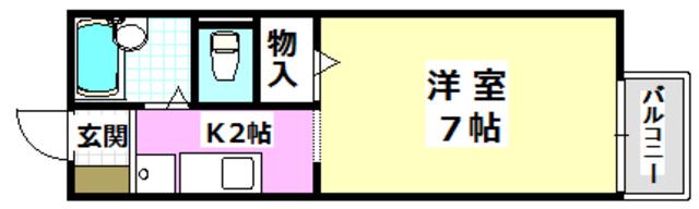 プリマベーラ(1K/1階)の間取り写真