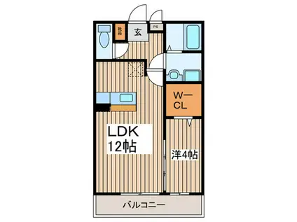 MIYU JINGU(1LDK/2階)の間取り写真