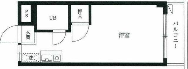 メゾンドサンベール(ワンルーム/4階)の間取り写真