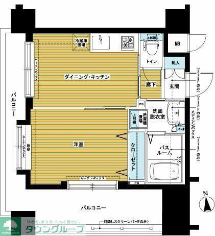 トーシンフェニックス桜上水弐番館(1DK/6階)の間取り写真