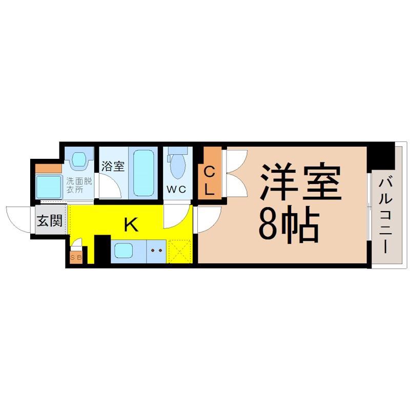シティライフ池下駅前(1K/3階)の間取り写真