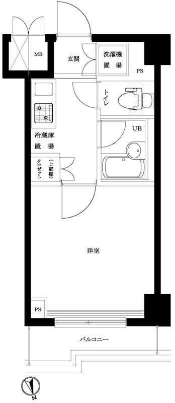 ルーブル大井町参番館(1K/3階)の間取り写真