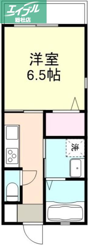 COURT CLAN A棟(1K/2階)の間取り写真