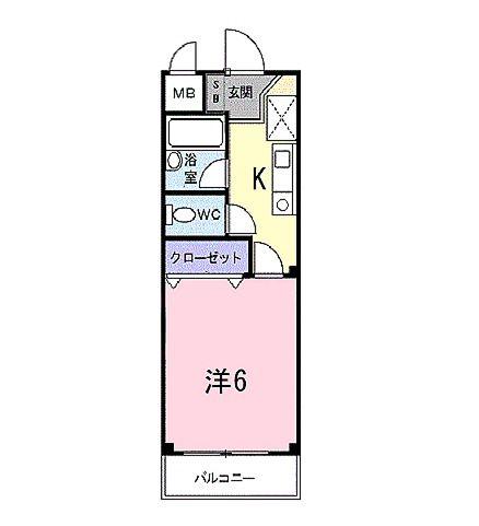 ラーニングキャッスル香A(1K/1階)の間取り写真