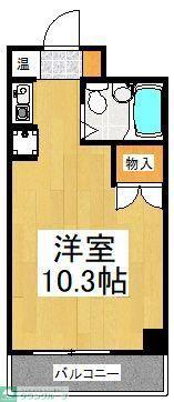 ヘリオス378国分寺(ワンルーム/2階)の間取り写真