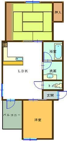 コーポFTII(2LDK/2階)の間取り写真