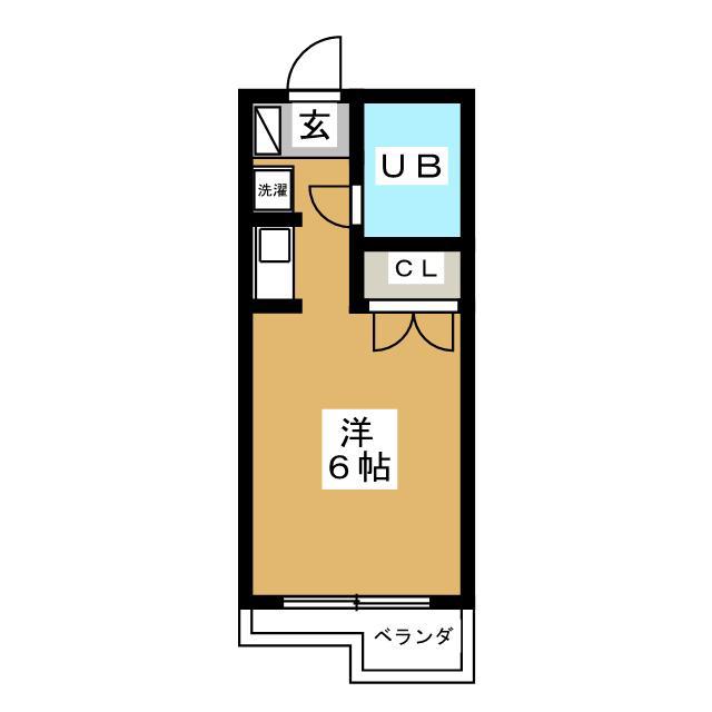 晴嵐マンション(ワンルーム/5階)の間取り写真