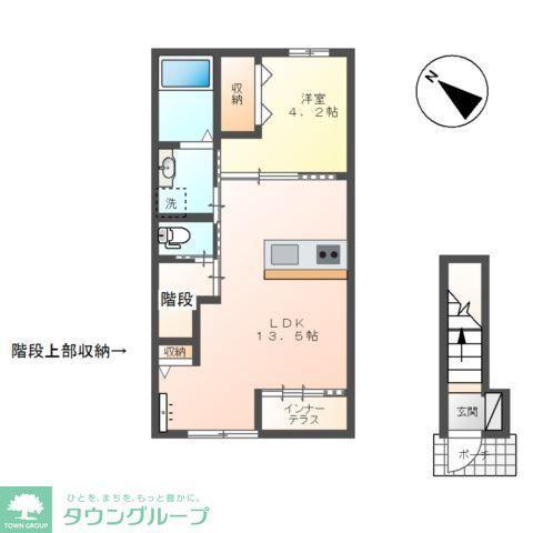 サンライズ(1LDK/2階)の間取り写真