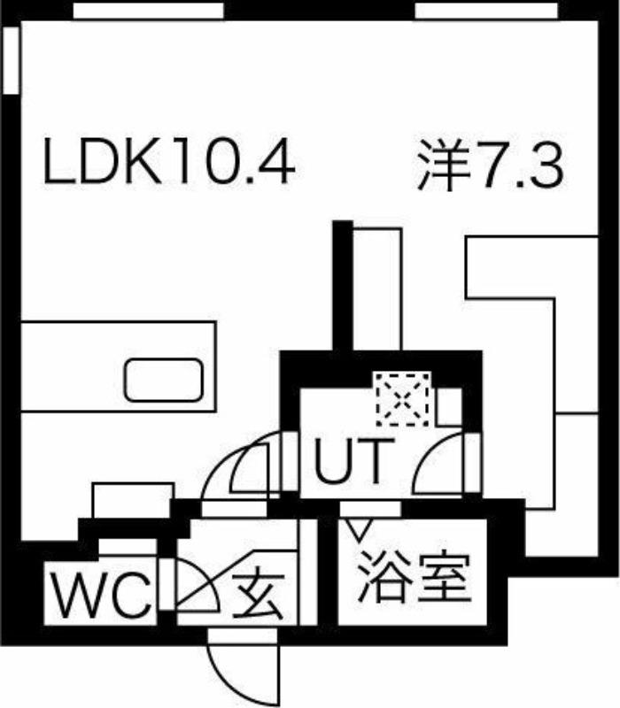 レブニーズ ザ・レジデンス N21(1LDK/3階)の間取り写真