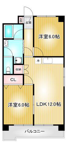 シティアーク新栄(2LDK/4階)の間取り写真