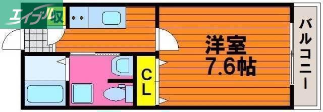 レクシア大供(1K/1階)の間取り写真