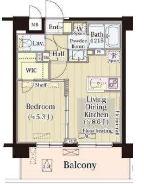 MIA CASA II(1LDK/2階)の間取り写真