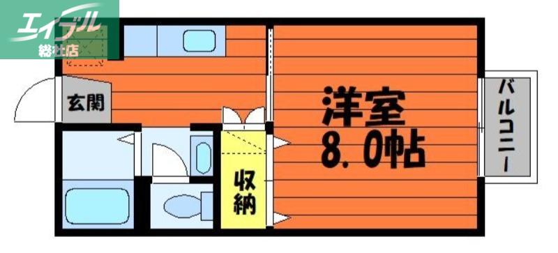 メゾンエトワール(1K/2階)の間取り写真
