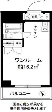 ユニーブル保土ヶ谷(ワンルーム/2階)の間取り写真