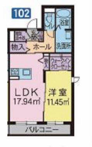 フォーブール馬場町(1LDK/2階)の間取り写真