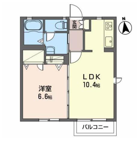 シャーメゾン長町南(1LDK/1階)の間取り写真
