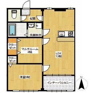 BLANCOSTA VISPA(1SLDK/4階)の間取り写真