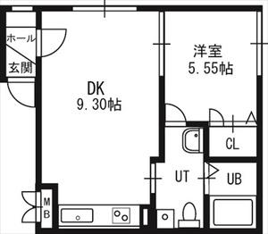 PRESENCE発寒南2(1LDK/4階)の間取り写真
