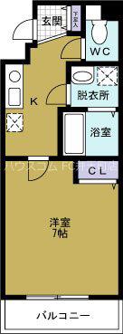アルバス弁天町(1K/3階)の間取り写真