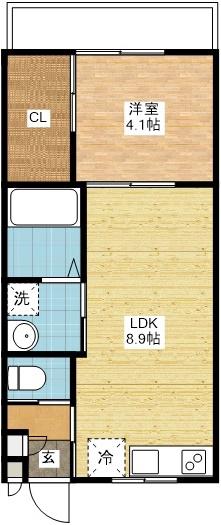 MODERN PALAZZO グランM(1LDK/1階)の間取り写真
