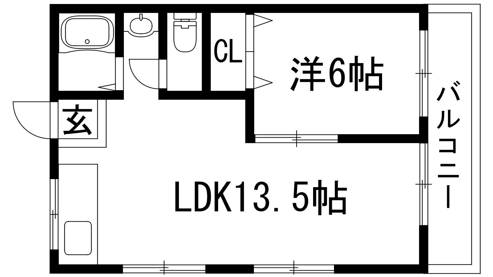 グリーンハイツ(1LDK/2階)の間取り写真