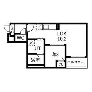JACK MIYAHARAI(1LDK/1階)の間取り写真