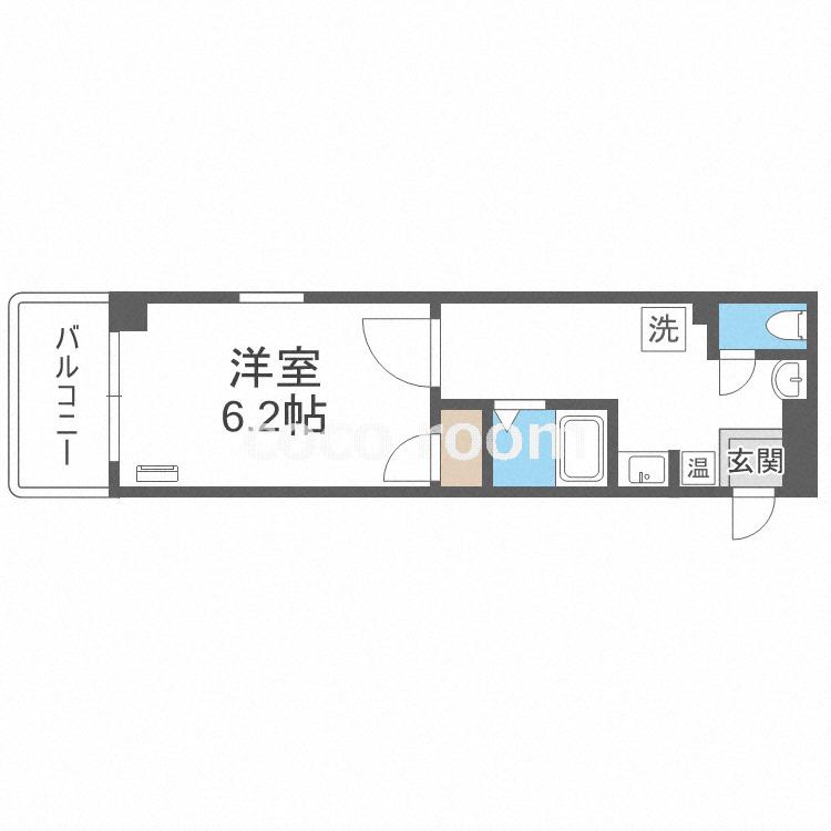 ビビッド北堀江(1K/9階)の間取り写真