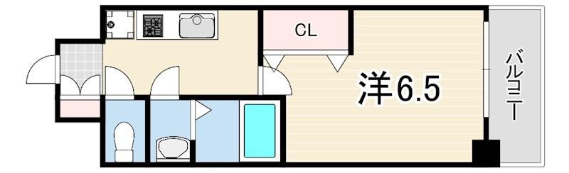 北本町1丁目PJ(1K/5階)の間取り写真