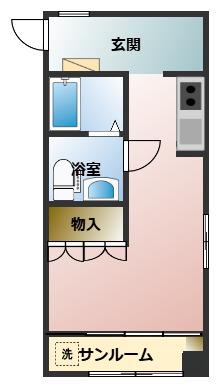 COMFORT(ワンルーム/1階)の間取り写真
