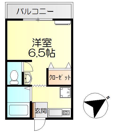 サンクレア四季(1K/1階)の間取り写真