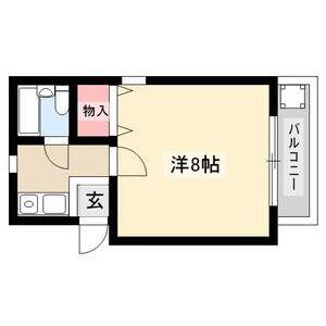メゾンS(1K/1階)の間取り写真