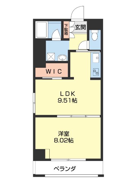 ザ・キャナル十一番丁(1LDK/5階)の間取り写真