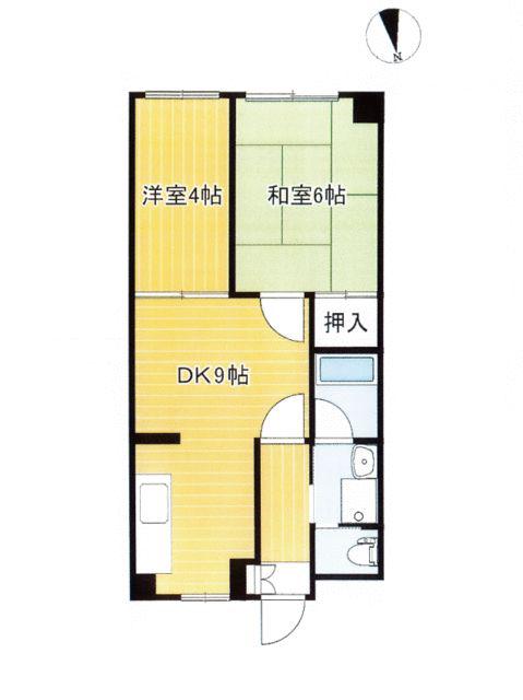 メゾンマルセ南糧(2DK/3階)の間取り写真
