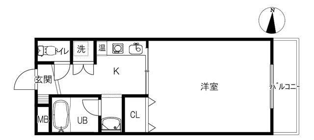 シャンドフルール(1K/2階)の間取り写真