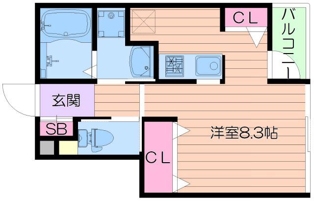 THE PLAZA東上町(ワンルーム/2階)の間取り写真