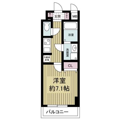 S-RESIDENCE HOMMACHI MARKS(1K/3階)の間取り写真