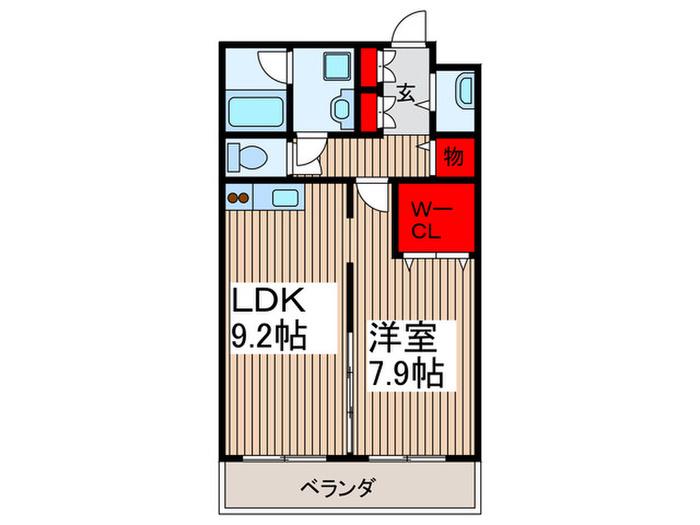 スプランドール戸田(1LDK/1階)の間取り写真