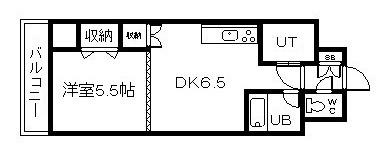 ビッグバーンズマンション旭川(1DK/8階)の間取り写真