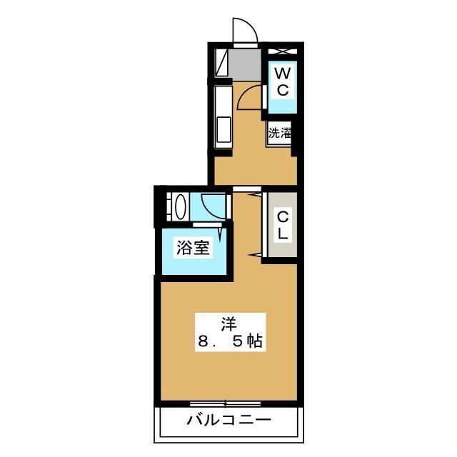 ソフィアウエスト(1K/1階)の間取り写真