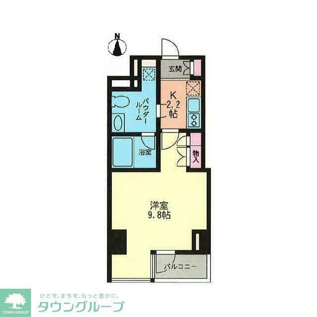 プライムアーバン学芸大学II(1K/9階)の間取り写真