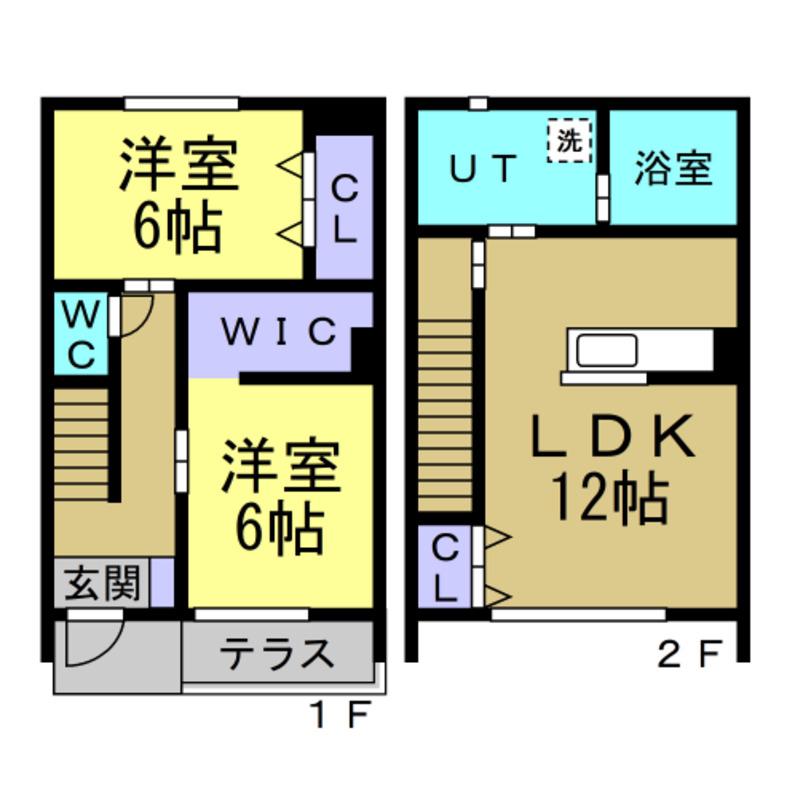 OLIVE(2LDK/1階)の間取り写真